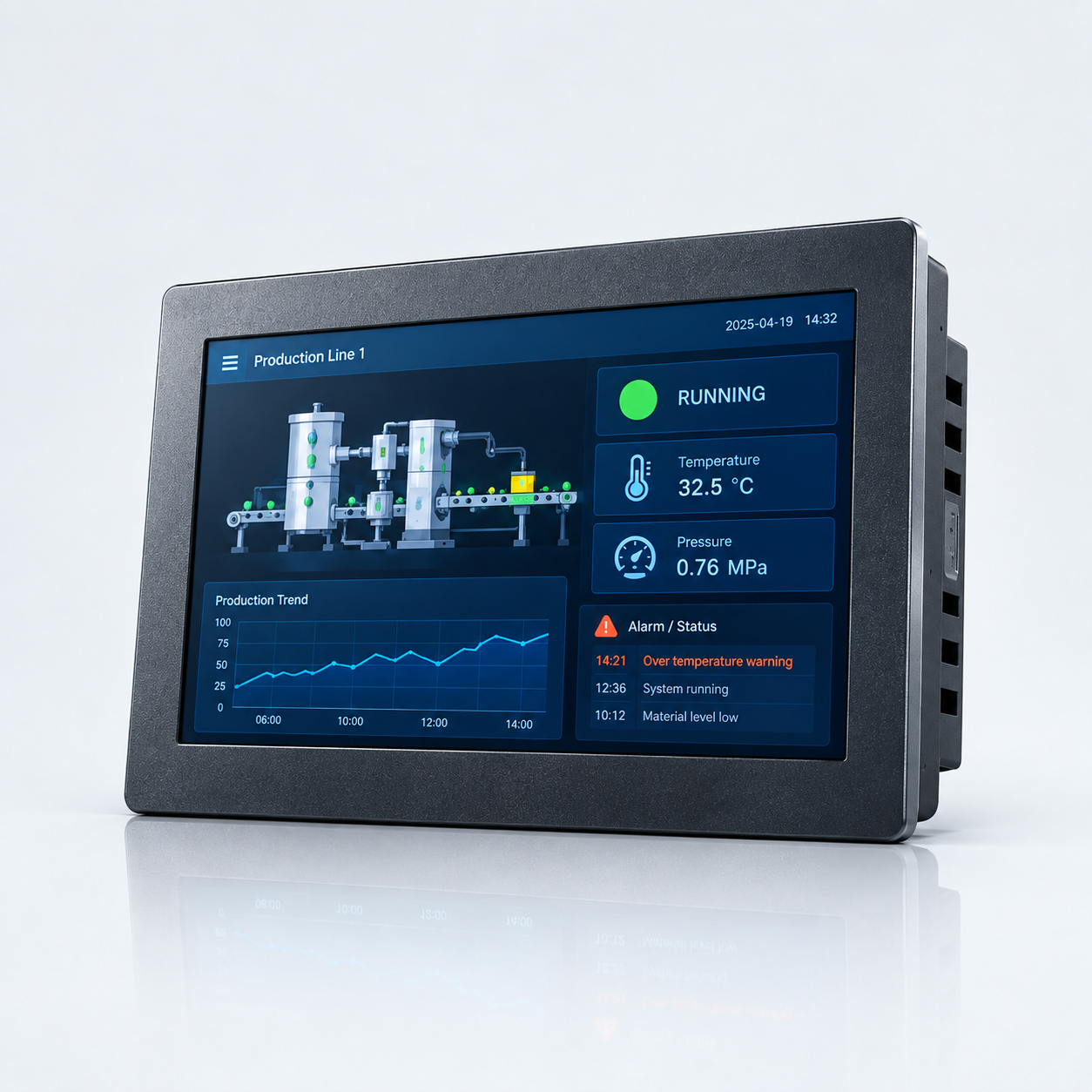 10.1" High-Brightness Wide-Screen Panel Mount PCAP Touch Monitor - Image 2