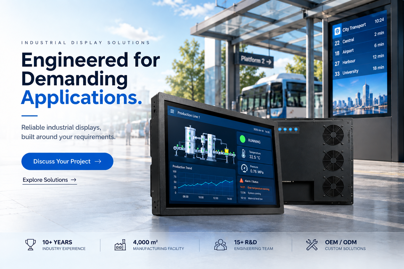 industrial-Monitors – Touch, Openframe, Industrial